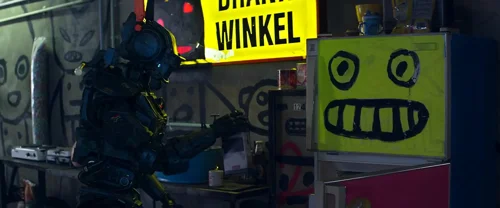 Still frame 47 from Chappie (2015) directed by Neill Blomkamp