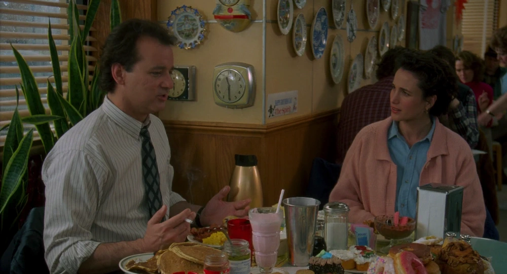 Still frame 63 from Groundhog Day (1993) directed by Harold Ramis