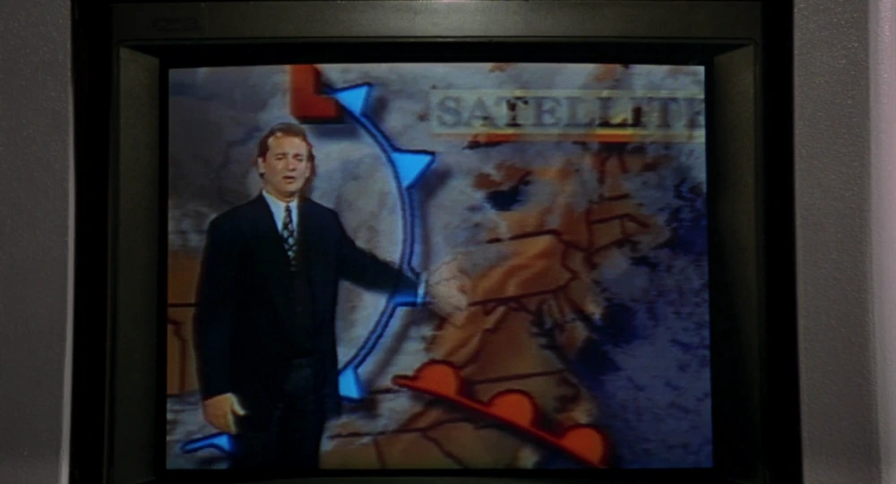 Still frame 1 from Groundhog Day (1993) directed by Harold Ramis