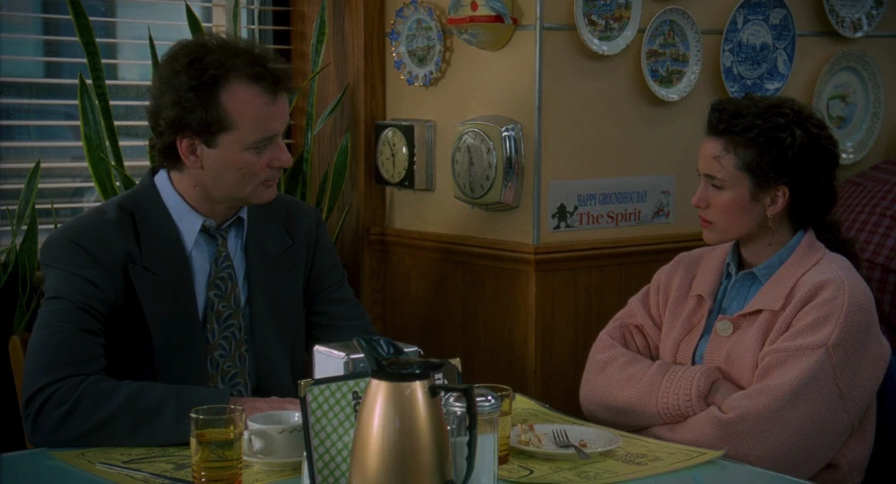 Still frame 46 from Groundhog Day (1993) directed by Harold Ramis