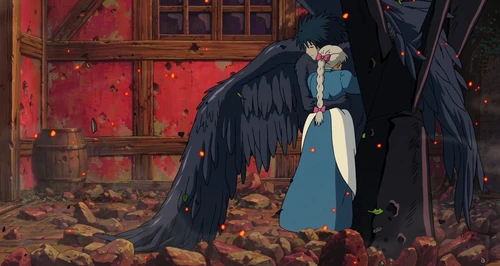 Still frame 305 from Howl's Moving Castle (2004) directed by Hayao Miyazaki