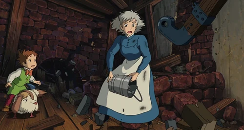 Still frame 335 from Howl's Moving Castle (2004) directed by Hayao Miyazaki