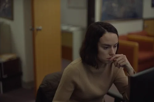 Still frame 35 from Sometimes I Think About Dying (2023) directed by Rachel Lambert