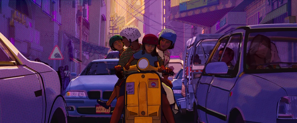 Still frame 218 from Spider-Man: Across the Spider-Verse (2023) directed by Joaquim Dos Santos, Kemp Powers, Justin K. Thompson