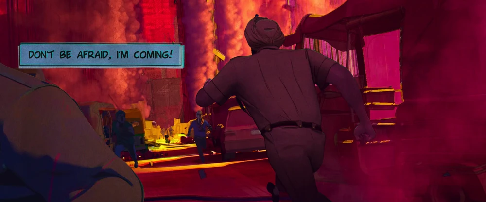 Still frame 254 from Spider-Man: Across the Spider-Verse (2023) directed by Joaquim Dos Santos, Kemp Powers, Justin K. Thompson