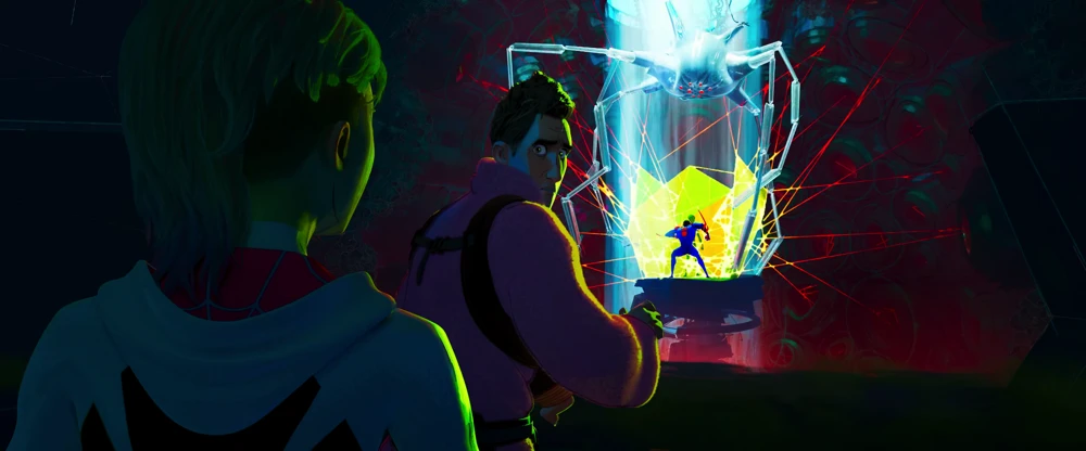 Still frame 376 from Spider-Man: Across the Spider-Verse (2023) directed by Joaquim Dos Santos, Kemp Powers, Justin K. Thompson