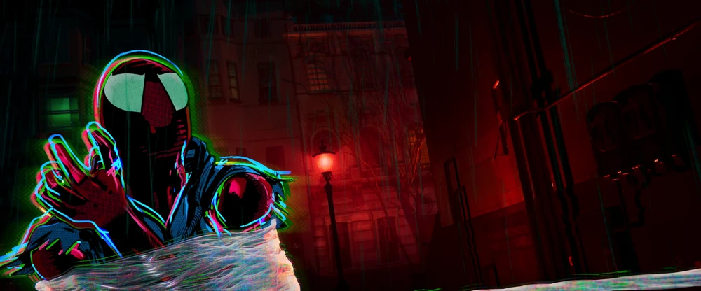 Still frame 416 from Spider-Man: Across the Spider-Verse (2023) directed by Joaquim Dos Santos, Kemp Powers, Justin K. Thompson