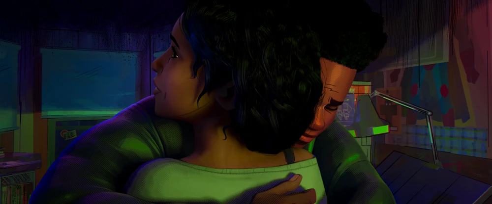 Still frame 419 from Spider-Man: Across the Spider-Verse (2023) directed by Joaquim Dos Santos, Kemp Powers, Justin K. Thompson