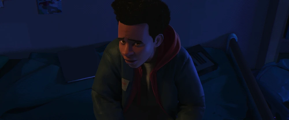 Still frame 106 from Spider-Man: Into the Spider-Verse (2018) directed by Bob Persichetti, Peter Ramsey, Rodney Rothman