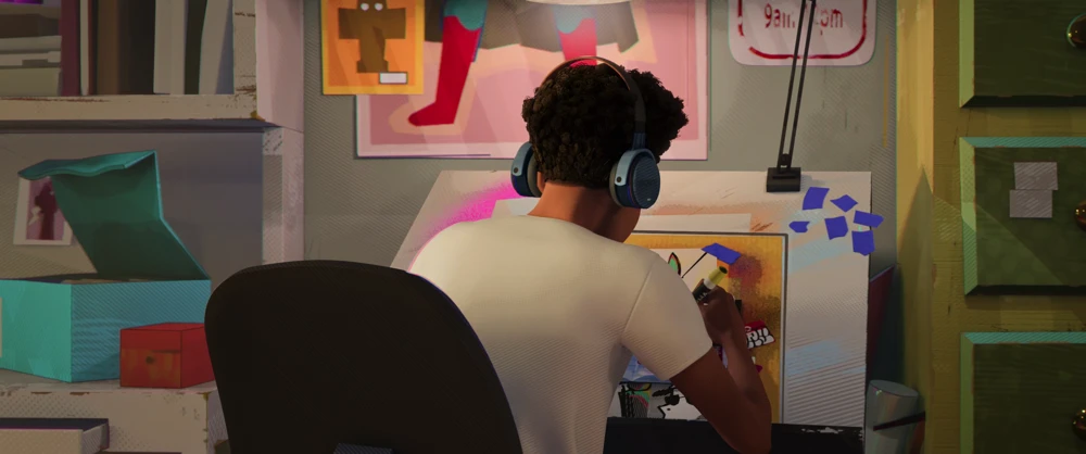 Still frame 6 from Spider-Man: Into the Spider-Verse (2018) directed by Bob Persichetti, Peter Ramsey, Rodney Rothman