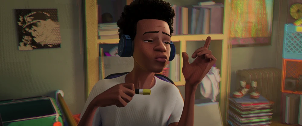 Still frame 7 from Spider-Man: Into the Spider-Verse (2018) directed by Bob Persichetti, Peter Ramsey, Rodney Rothman