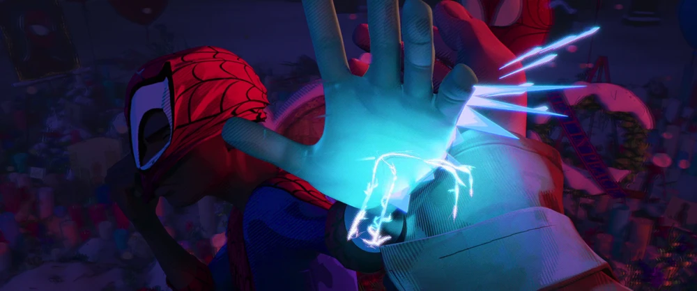 Still frame 124 from Spider-Man: Into the Spider-Verse (2018) directed by Bob Persichetti, Peter Ramsey, Rodney Rothman
