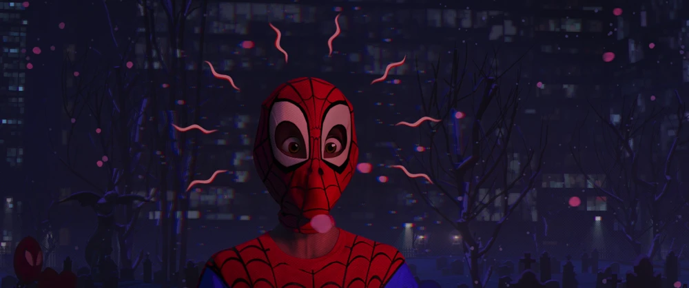 Still frame 125 from Spider-Man: Into the Spider-Verse (2018) directed by Bob Persichetti, Peter Ramsey, Rodney Rothman