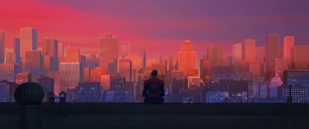 Still frame 130 from Spider-Man: Into the Spider-Verse (2018) directed by Bob Persichetti, Peter Ramsey, Rodney Rothman