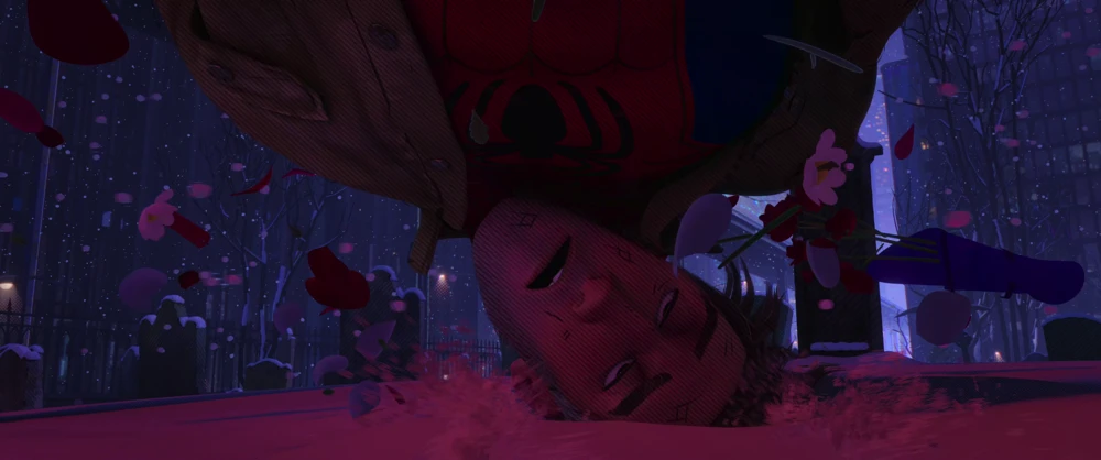 Still frame 139 from Spider-Man: Into the Spider-Verse (2018) directed by Bob Persichetti, Peter Ramsey, Rodney Rothman