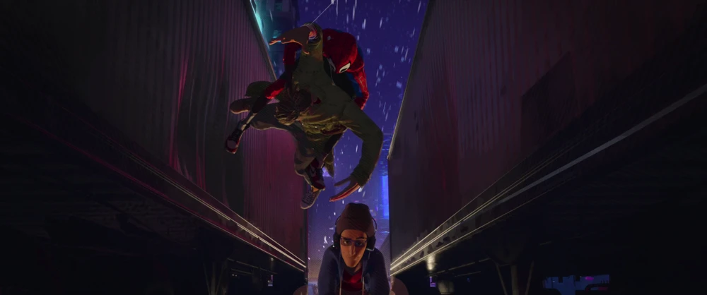 Still frame 140 from Spider-Man: Into the Spider-Verse (2018) directed by Bob Persichetti, Peter Ramsey, Rodney Rothman