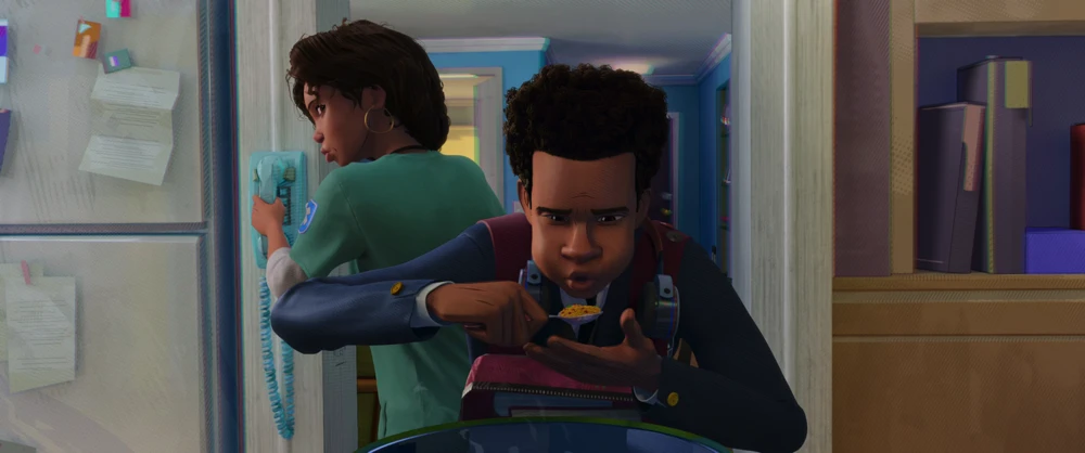 Still frame 9 from Spider-Man: Into the Spider-Verse (2018) directed by Bob Persichetti, Peter Ramsey, Rodney Rothman