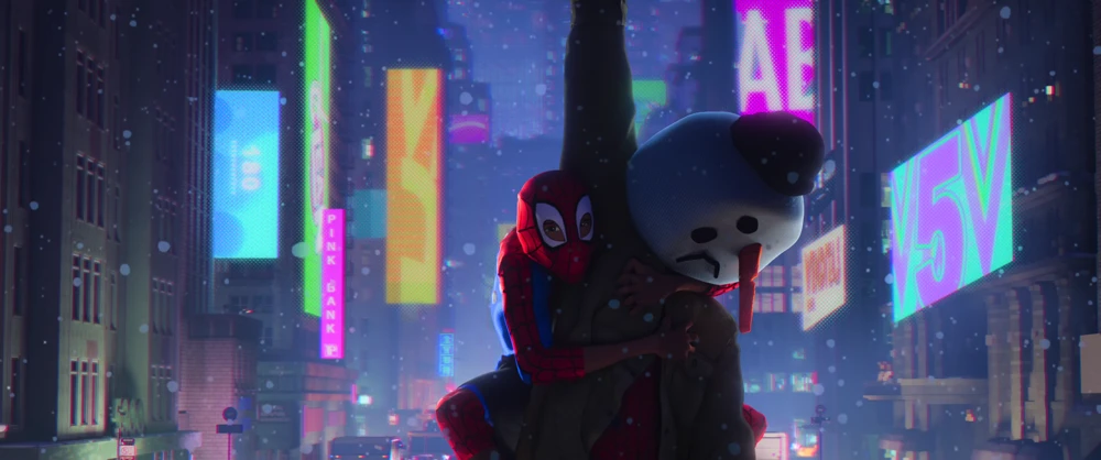 Still frame 143 from Spider-Man: Into the Spider-Verse (2018) directed by Bob Persichetti, Peter Ramsey, Rodney Rothman