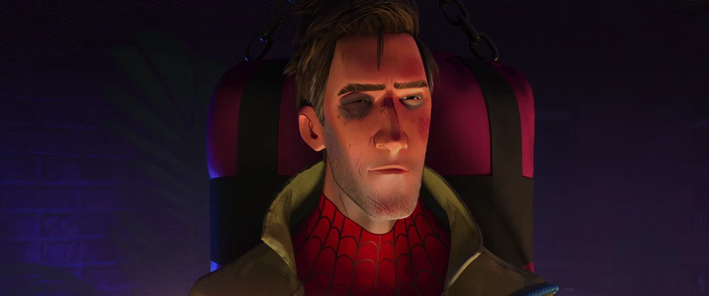 Still frame 146 from Spider-Man: Into the Spider-Verse (2018) directed by Bob Persichetti, Peter Ramsey, Rodney Rothman