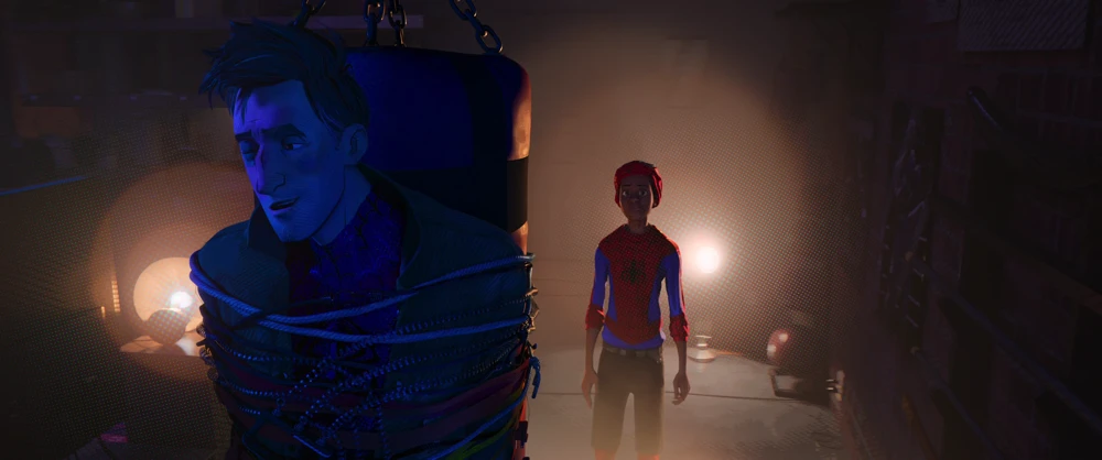 Still frame 147 from Spider-Man: Into the Spider-Verse (2018) directed by Bob Persichetti, Peter Ramsey, Rodney Rothman