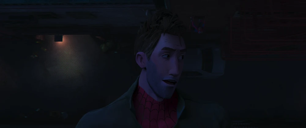 Still frame 154 from Spider-Man: Into the Spider-Verse (2018) directed by Bob Persichetti, Peter Ramsey, Rodney Rothman