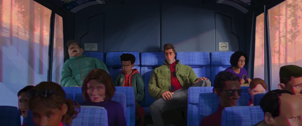 Still frame 161 from Spider-Man: Into the Spider-Verse (2018) directed by Bob Persichetti, Peter Ramsey, Rodney Rothman