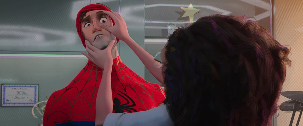 Still frame 178 from Spider-Man: Into the Spider-Verse (2018) directed by Bob Persichetti, Peter Ramsey, Rodney Rothman