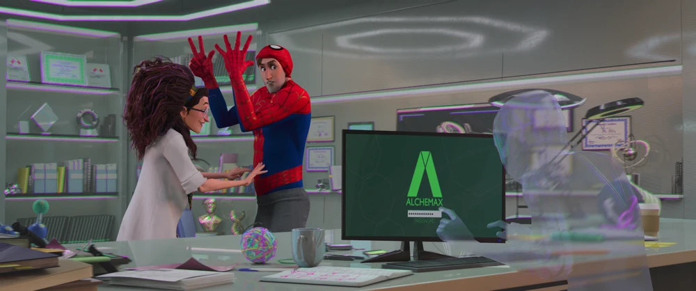Still frame 179 from Spider-Man: Into the Spider-Verse (2018) directed by Bob Persichetti, Peter Ramsey, Rodney Rothman