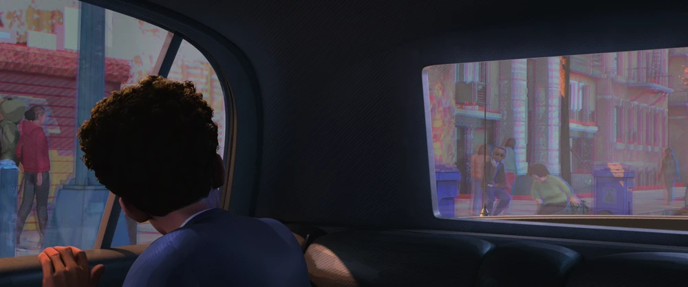 Still frame 15 from Spider-Man: Into the Spider-Verse (2018) directed by Bob Persichetti, Peter Ramsey, Rodney Rothman