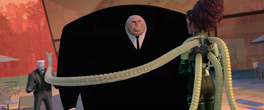 Still frame 208 from Spider-Man: Into the Spider-Verse (2018) directed by Bob Persichetti, Peter Ramsey, Rodney Rothman
