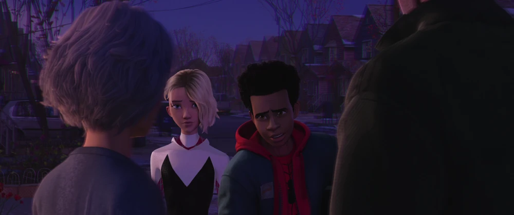 Still frame 215 from Spider-Man: Into the Spider-Verse (2018) directed by Bob Persichetti, Peter Ramsey, Rodney Rothman