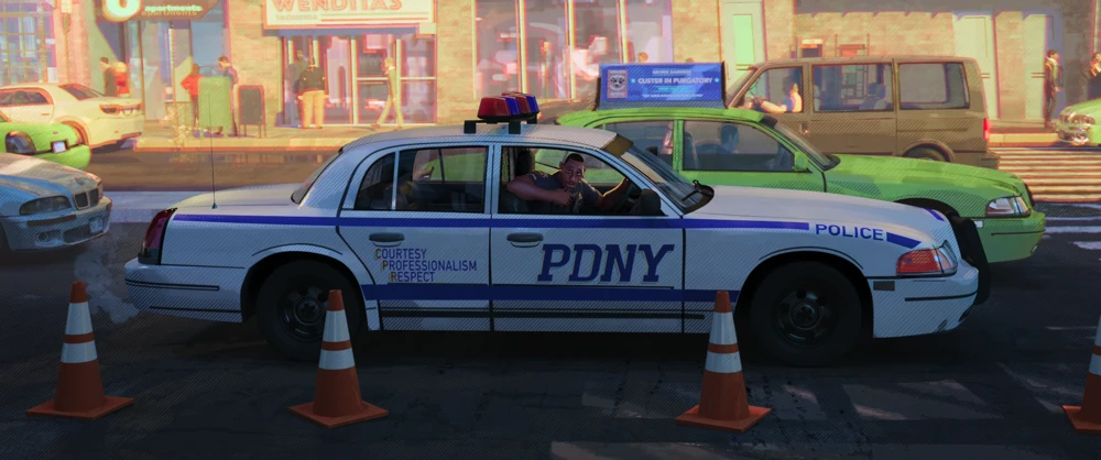 Still frame 20 from Spider-Man: Into the Spider-Verse (2018) directed by Bob Persichetti, Peter Ramsey, Rodney Rothman