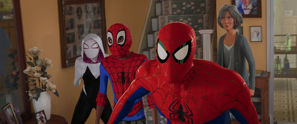 Still frame 256 from Spider-Man: Into the Spider-Verse (2018) directed by Bob Persichetti, Peter Ramsey, Rodney Rothman