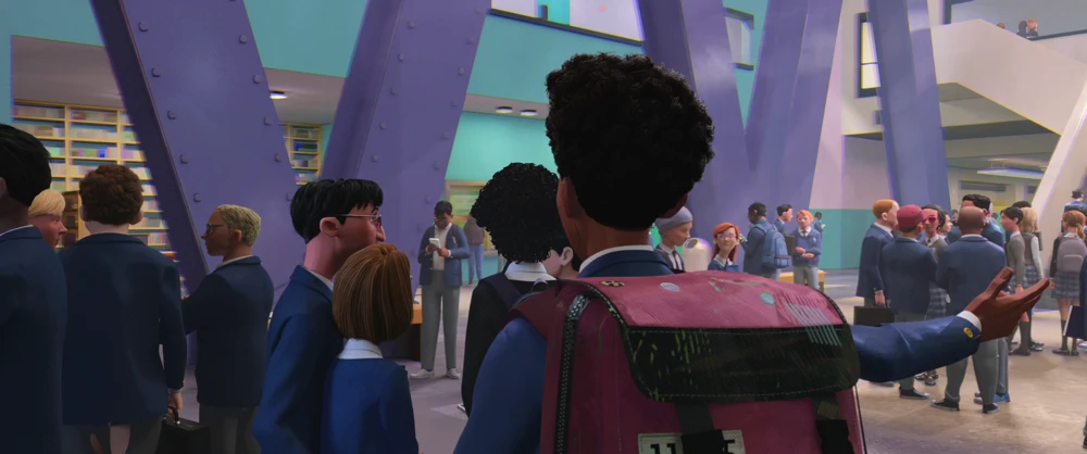Still frame 21 from Spider-Man: Into the Spider-Verse (2018) directed by Bob Persichetti, Peter Ramsey, Rodney Rothman
