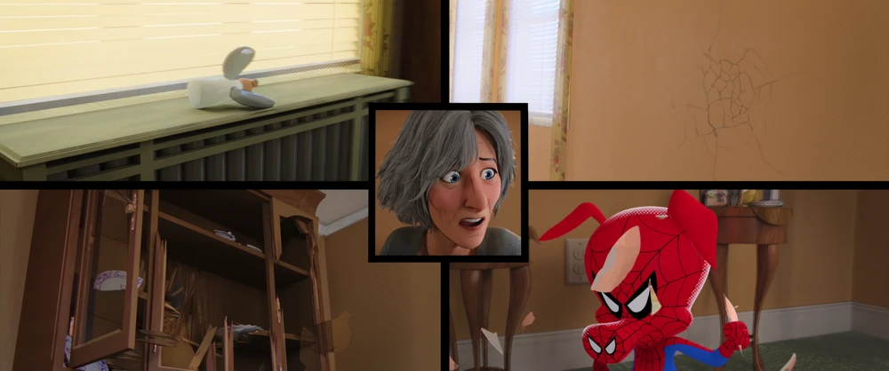 Still frame 259 from Spider-Man: Into the Spider-Verse (2018) directed by Bob Persichetti, Peter Ramsey, Rodney Rothman