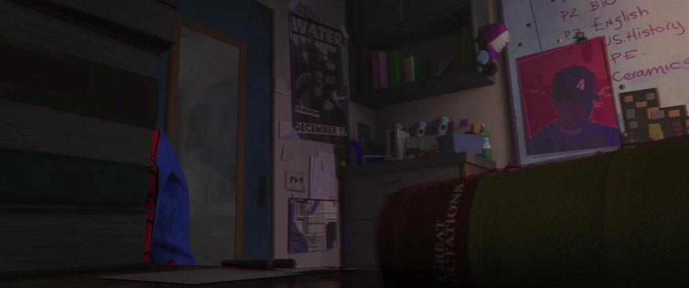 Still frame 275 from Spider-Man: Into the Spider-Verse (2018) directed by Bob Persichetti, Peter Ramsey, Rodney Rothman