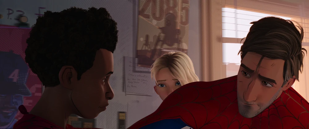 Still frame 277 from Spider-Man: Into the Spider-Verse (2018) directed by Bob Persichetti, Peter Ramsey, Rodney Rothman