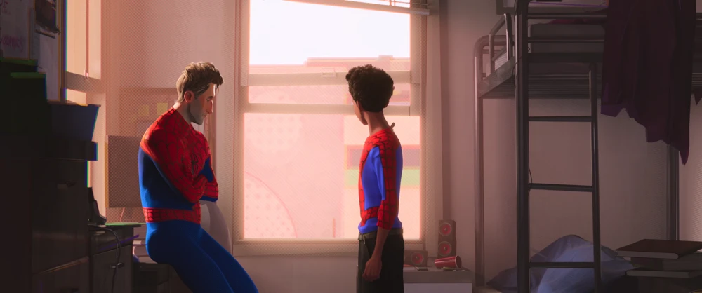 Still frame 281 from Spider-Man: Into the Spider-Verse (2018) directed by Bob Persichetti, Peter Ramsey, Rodney Rothman