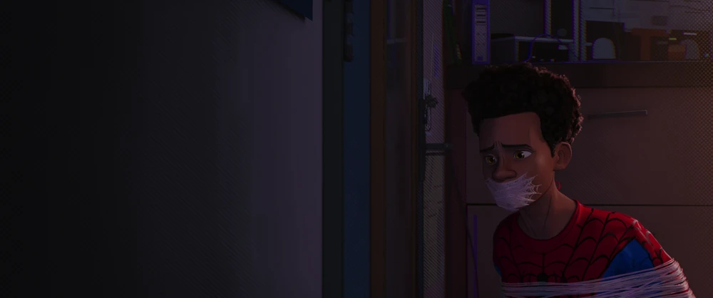 Still frame 293 from Spider-Man: Into the Spider-Verse (2018) directed by Bob Persichetti, Peter Ramsey, Rodney Rothman