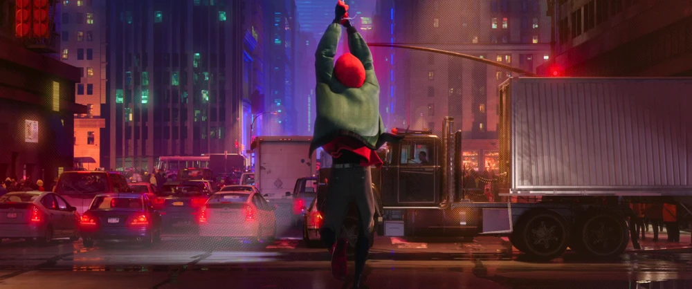 Still frame 304 from Spider-Man: Into the Spider-Verse (2018) directed by Bob Persichetti, Peter Ramsey, Rodney Rothman