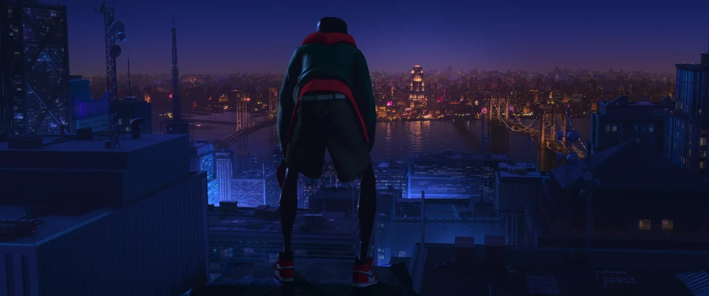 Still frame 305 from Spider-Man: Into the Spider-Verse (2018) directed by Bob Persichetti, Peter Ramsey, Rodney Rothman
