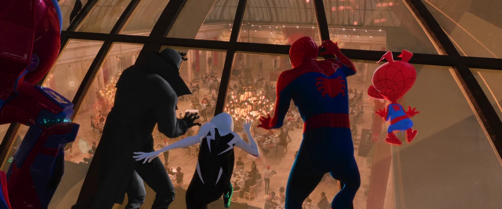 Still frame 307 from Spider-Man: Into the Spider-Verse (2018) directed by Bob Persichetti, Peter Ramsey, Rodney Rothman