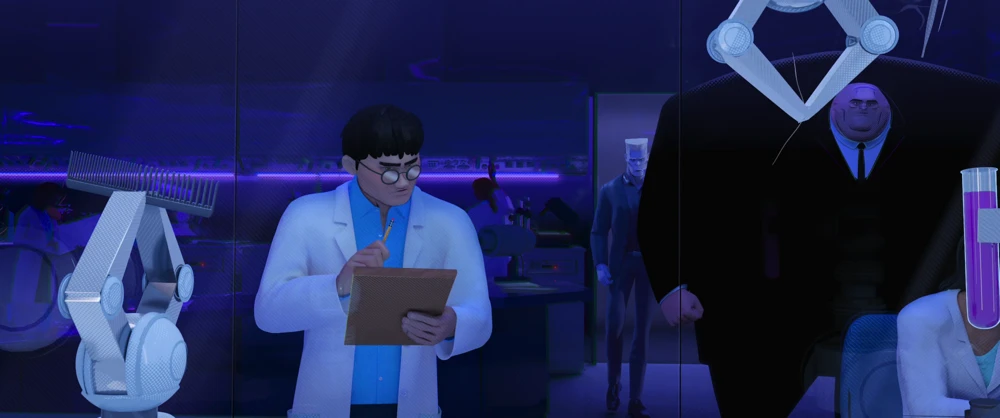 Still frame 314 from Spider-Man: Into the Spider-Verse (2018) directed by Bob Persichetti, Peter Ramsey, Rodney Rothman