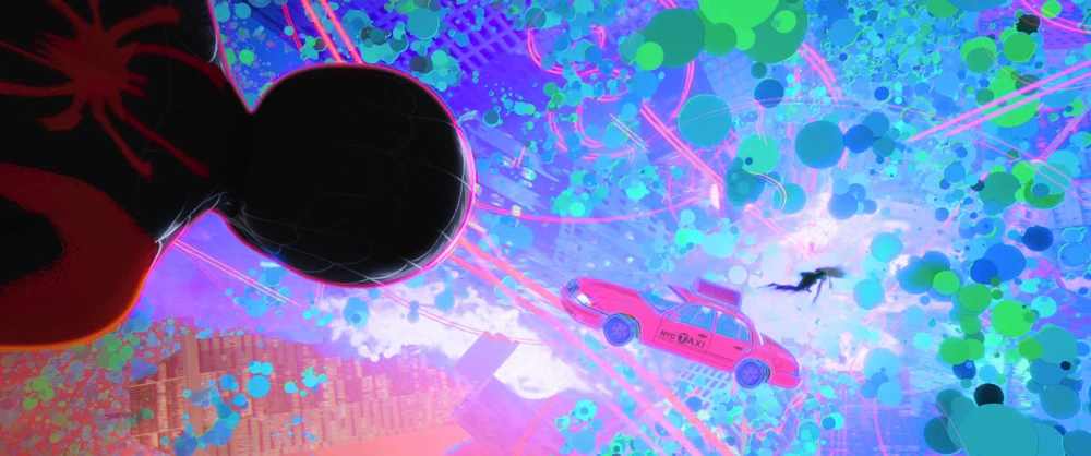 Still frame 329 from Spider-Man: Into the Spider-Verse (2018) directed by Bob Persichetti, Peter Ramsey, Rodney Rothman