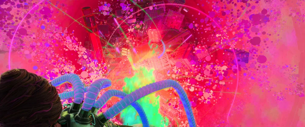 Still frame 330 from Spider-Man: Into the Spider-Verse (2018) directed by Bob Persichetti, Peter Ramsey, Rodney Rothman