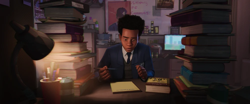 Still frame 29 from Spider-Man: Into the Spider-Verse (2018) directed by Bob Persichetti, Peter Ramsey, Rodney Rothman