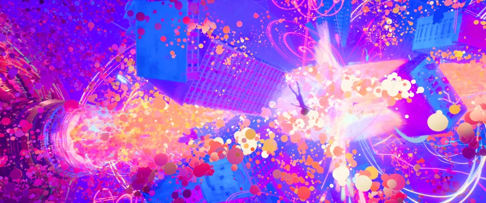 Still frame 337 from Spider-Man: Into the Spider-Verse (2018) directed by Bob Persichetti, Peter Ramsey, Rodney Rothman