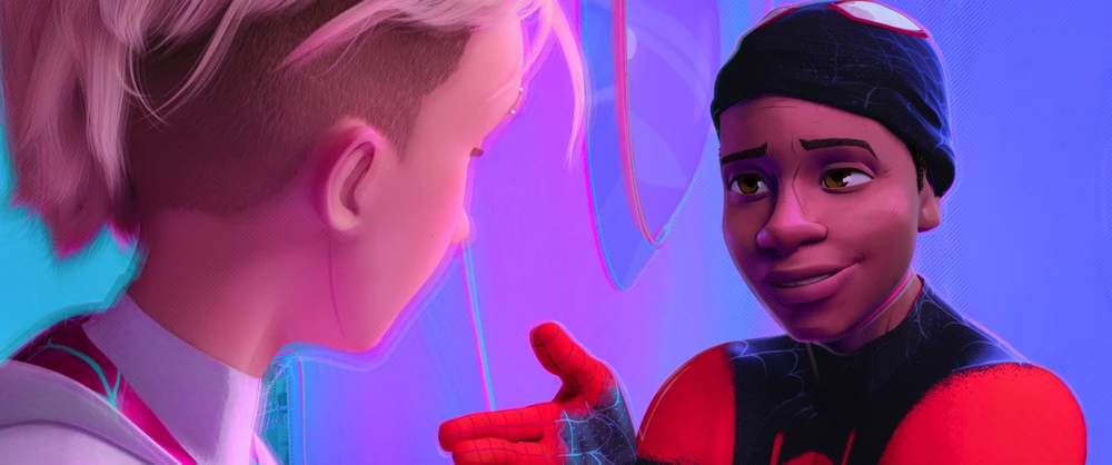 Still frame 340 from Spider-Man: Into the Spider-Verse (2018) directed by Bob Persichetti, Peter Ramsey, Rodney Rothman