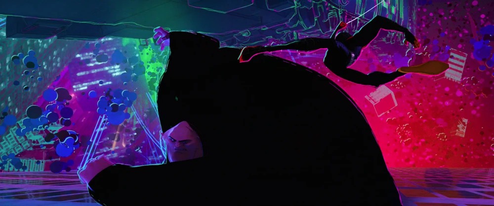 Still frame 346 from Spider-Man: Into the Spider-Verse (2018) directed by Bob Persichetti, Peter Ramsey, Rodney Rothman