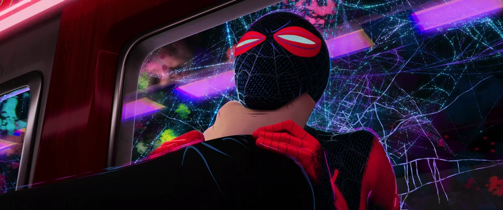 Still frame 348 from Spider-Man: Into the Spider-Verse (2018) directed by Bob Persichetti, Peter Ramsey, Rodney Rothman